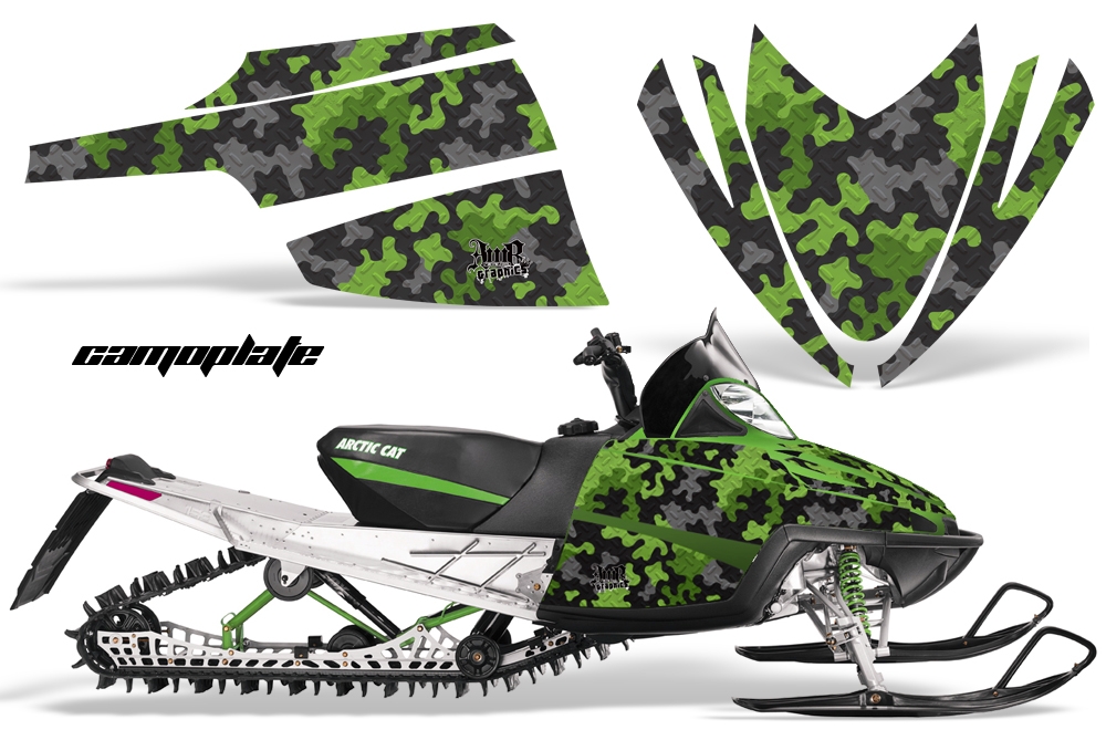 Arctic Cat M Series Graphics Kit CAMOPLATE GREEN